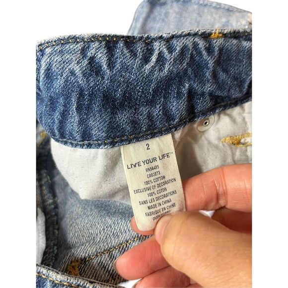 American‎ Eagle Y2K Distressed Low Rise Shorty Shorts Size 2 - Picture 7 of 8